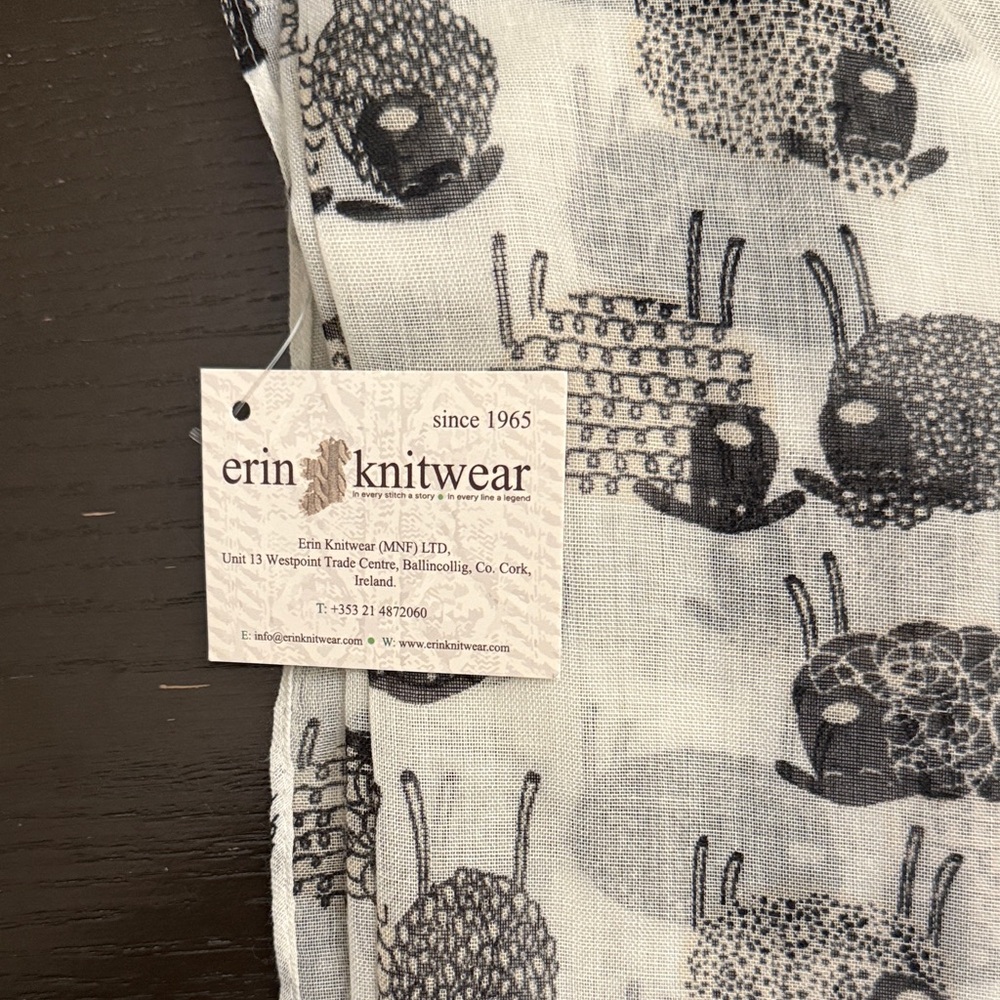 Erin Knitwear Sheep Pattern Scarf